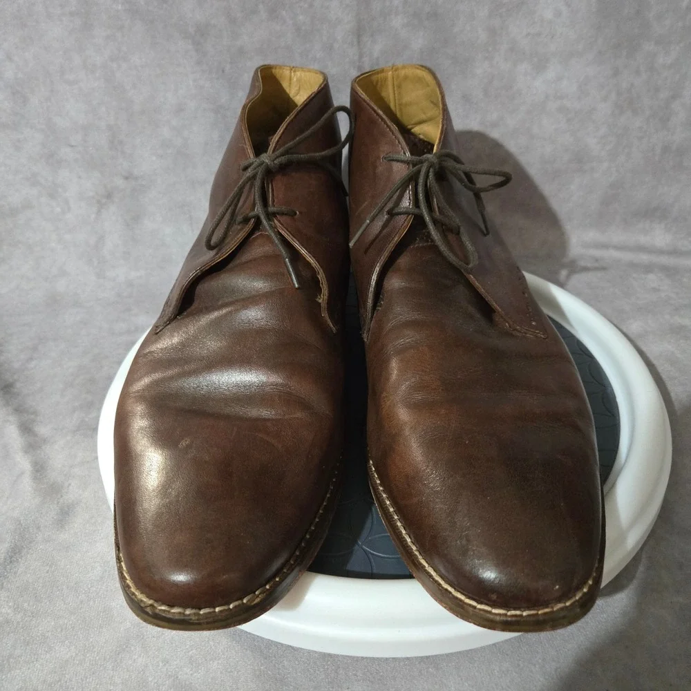 Cole Haan Chukka Boot Mens 12M Brown Leather Grand.OS Brogue C12941 Casual